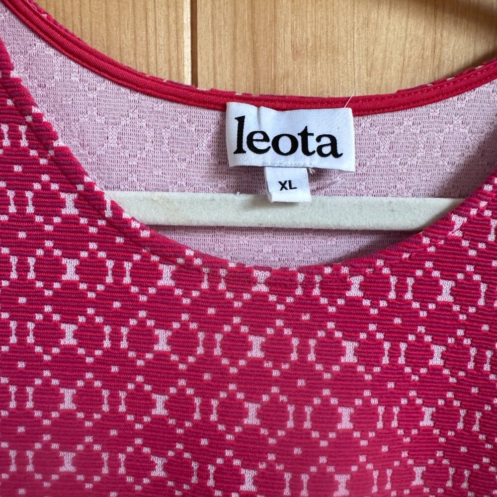 Pink Printed Fit and Flare dress, XL - Picture 2 of 3
